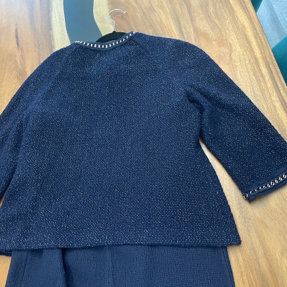St. John knits navy dress and jacket size 6 - Picture 5 of 6